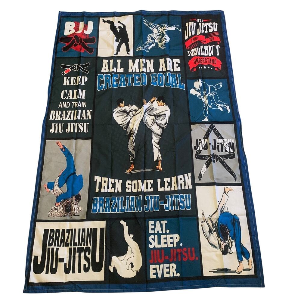 Brazilian Jiu Jitsu All Men Are Created Equal Then Some Learn Jiu Jitsu Sz 60x40